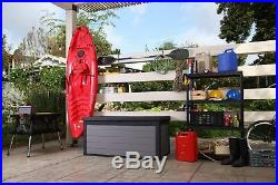 Keter Storage Deck Box Garden Outdoor Store Tool Chest 570 Litre Large Trunk XL