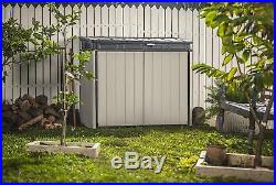 Keter XL Large Horizontal Shed Garden Outdoor Storage Box Bike Grey/Black