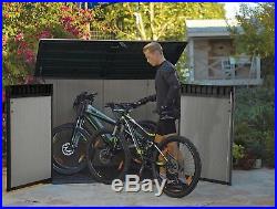 Keter XL Large Horizontal Shed Garden Outdoor Storage Box Bin Bike Tools Toys