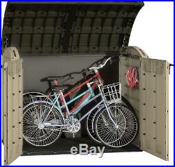 Keter XX Large Horizontal Shed Garden Outdoor Storage Box Bike Beige/Brown