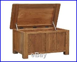 Kew Oak Extra Large Blanket Box / Storage Chest / Trunk with Soft Close Hinges