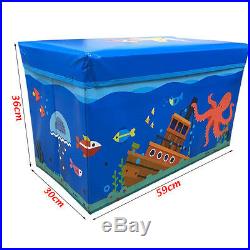 Kids Childrens Large Storage Toy Box Boys Girls Books Chest Clothes Seat Stool