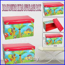 Kids Childrens Large Storage Toy Box Boys Girls Books Chest Clothes Seat Stool