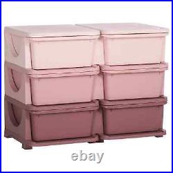 Kids Storage Box Drawer Organiser Childrens Baby Clothing Toy Book Nursery Pink