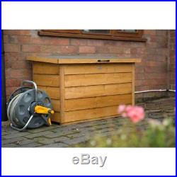 LARGE Garden Shed Wooden Storage Box Outdoor Solid Wood Tools Utility Chest 300L