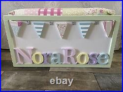 LARGE Personalised Wooden Toy Box Storage Bespoke Chest Customised