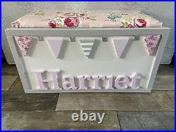 LARGE Personalised Wooden Toy Box Storage Bespoke Chest Customised