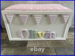 LARGE Personalised Wooden Toy Box Storage Bespoke Chest Customised