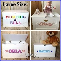 Large Wooden Toy Box Storage Bespoke Chest Nursery for Personalisation