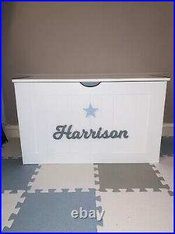 LARGE Personalised Wooden Toy Box Storage Nursery Please Check Description