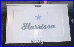 LARGE Personalised Wooden Toy Box Storage Nursery Please Check Description