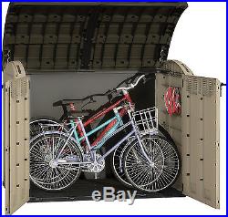 LARGE Plastic Garden Storage Box Outdoor Shed Wheelie Bin Bike Organizer Patio