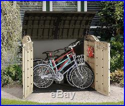 LARGE Plastic Garden Storage Box Outdoor Shed Wheelie Bin Bike Organizer Patio