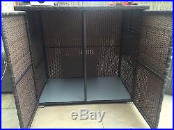 Large Rattan Static Caravan Storage Storage Shed / Box / Chest / Trunk