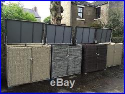 Large Rattan Storage Shed / Box / Chest / Trunk. Wheelie Bin / Caravan