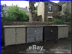 Large Rattan Storage Shed / Box / Chest / Trunk. Wheelie Bin / Caravan