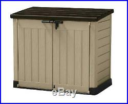 LARGE XL Storage Shed Box Outdoor Plastic Garden Tools Container Wheelie Bins UK