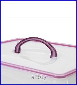 Large 12.6L Clear Plastic Storage Box Airtight Kitchen Food Container Clip Lock
