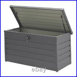 Large 350 Ltr Metal Garden Storage Box Utility Chest Cushion Shed Outdoor Patio