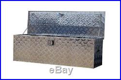 Large Aluminium Chequer Tool Box Chest Storage Trailer Van Truck Vault Pickup