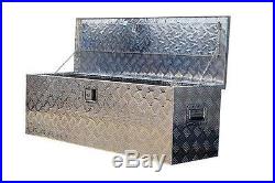 Large Aluminium Chequer Tool Box Chest Storage Trailer Van Truck Vault Pickup