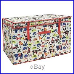 Large Animal Storage Toy Play Box Girls Boys Foldable Tidy LID Seat Chest Trunk