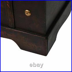 Large Antique Trunk Treasure Chest Wooden Steamer Storage Box Case Brown Vintage