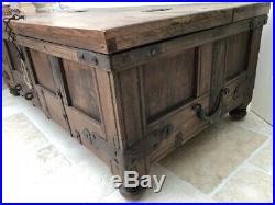 Large Antique Wooden Blanket Box Chest Trunk Storage Toy coffee table