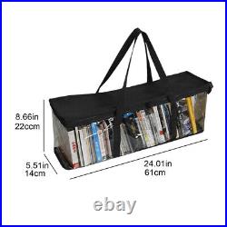 Large Capacity Clear Storage Bag DVD CD Book Bookshelf Waterproof Storage Bag UK
