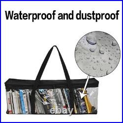Large Capacity Clear Storage Bag DVD CD Book Bookshelf Waterproof Storage Bag UK