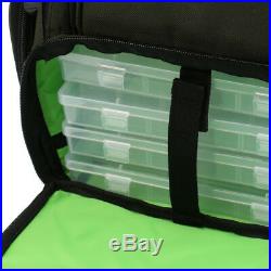 Large Capacity Fishing Tackle Bag Storage Backpack with 4 Tackle Box Unisex