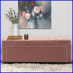 Large Chesterfield Footstool Bed End Storage Bench Chair Ottoman Box Window Seat