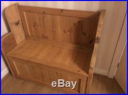 Large Church pew / Monks Bench / Settle Heavy Duty Shoe Storage Seat Box