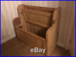Large Church pew / Monks Bench / Settle Heavy Duty Shoe Storage Seat Box