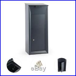 Large Commercial Grey Steel Lockable Letterbox / Parcel Box Secure Storage