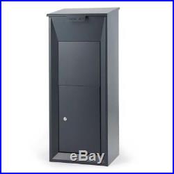 Large Commercial Grey Steel Lockable Letterbox / Parcel Box Secure Storage