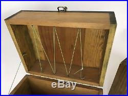 Large Custom Fishing Fly Tying Wood Chest Box Storage Wood Working Vintage