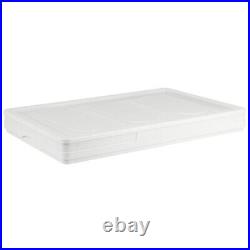 Large Folding Storage Box White 53cmx36cmx29.5cm 56L Tough lightweight plastic