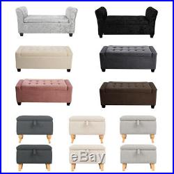 Large Footstool Storage Box Unit Bench Chair Ottoman Pouffe Seat Foot Rest Stool