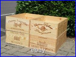 Large French 12 Bottle Wooden Wine Crate Box Planter Hamper Storage Shabby Chic