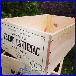Large French 12 Bottle Wooden Wine Crate Box Planter Hamper Storage Shabby Chic