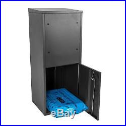 Large Front & Rear Access Dark Grey Lockable Home Storage Letter and Parcel Box