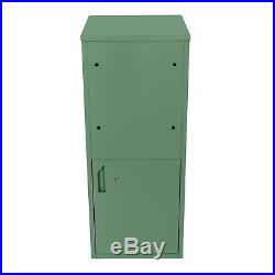 Large Front & Rear Access Green Lockable Home Storage Letter and Parcel Box