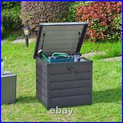 Large Galvanise Steel Garden Storage Chest Utility Tool Cushion Boxes with Lid