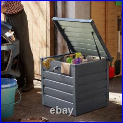 Large Galvanise Steel Garden Storage Chest Utility Tool Cushion Boxes with Lid