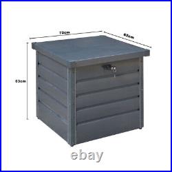 Large Galvanise Steel Garden Storage Waterproof Chest Utility Tool Cushion Boxes