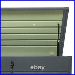 Large Galvanise Steel Storage Box Lockable Outdoor Deck Organiser Bin Chest Case