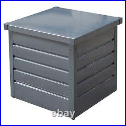 Large Garden Outdoor Storage Box Steel Utility Chest Lockable Deck Boxes Cabinet