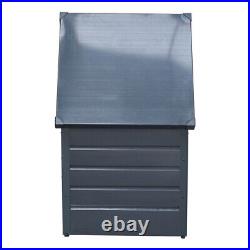 Large Garden Outdoor Storage Box Steel Utility Chest Lockable Deck Boxes Cabinet