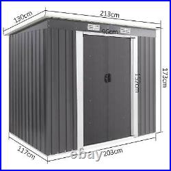 Large Garden Shed Storage Yard Store Door Metal Roof Building Tool Box Container